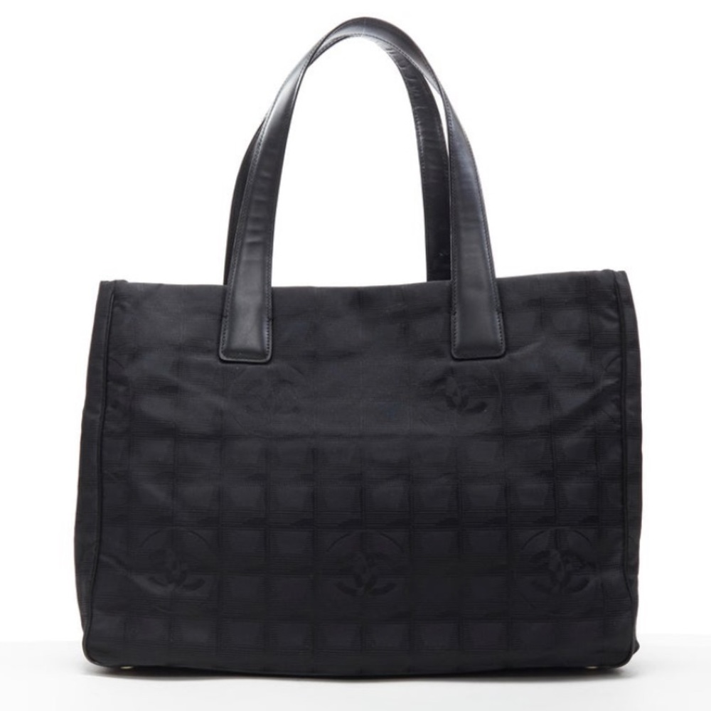 💚💚 CHANEL Travel Line Black Tote Shoulder Bag - Picture 3 of 16